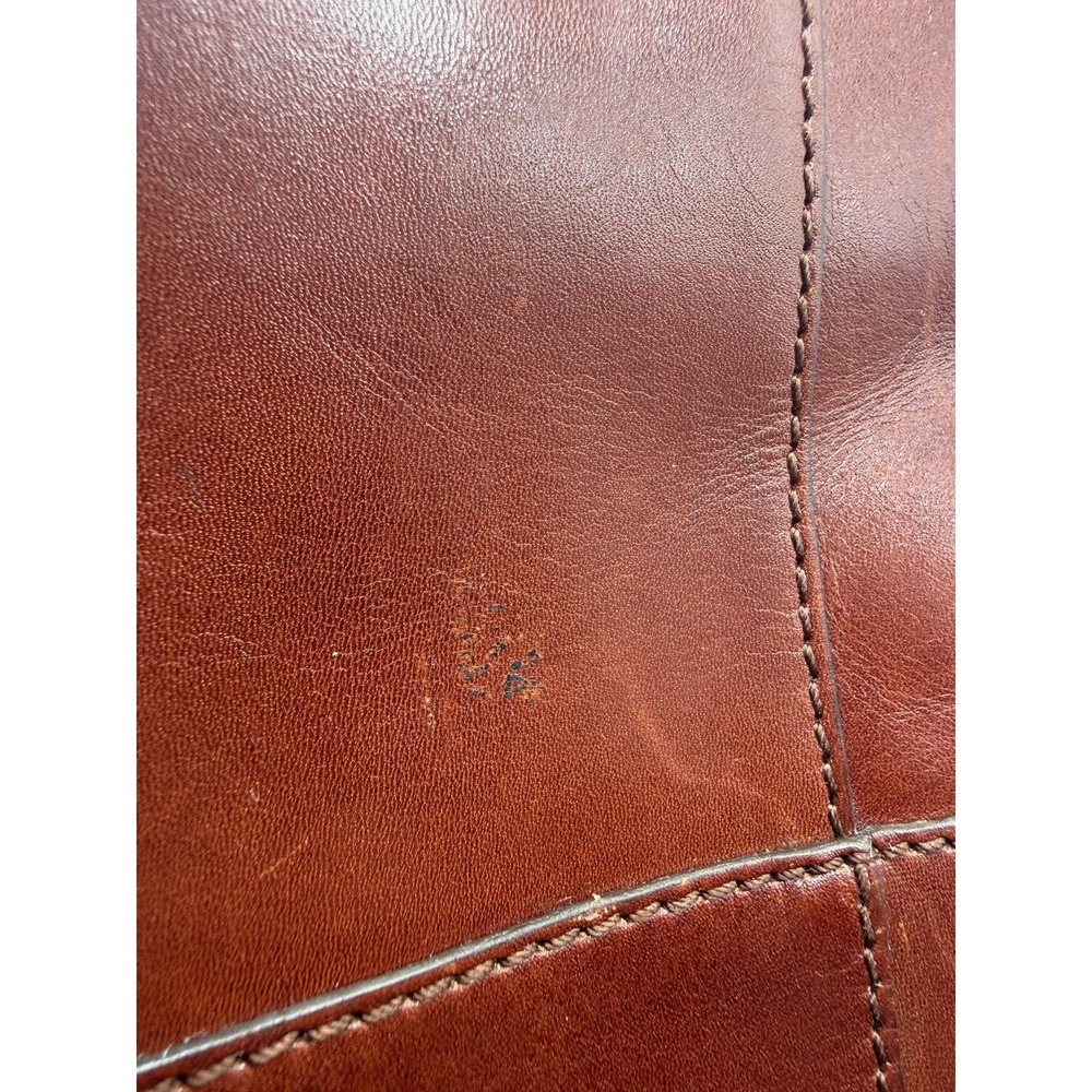 Etienne Aigner Satchel Bag Womens Small Brown Leather Top Handle Logo Purse - Picture 5 of 12